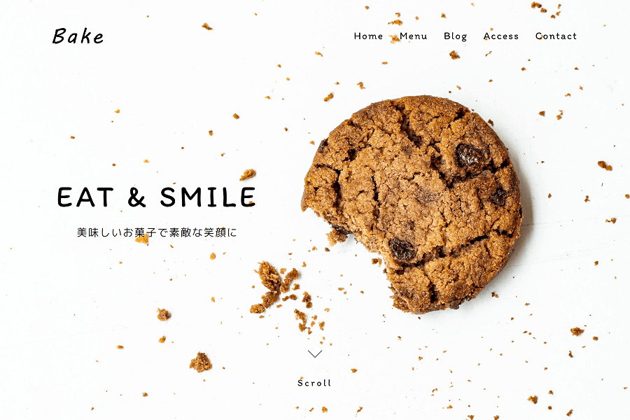 お菓子屋さんの架空サイト